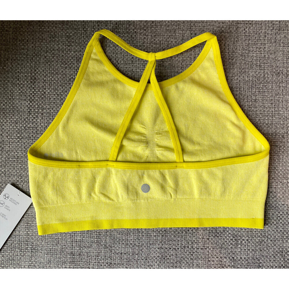 Zella Girl' Seamless Strappy Bra In Green Blaze Size XL 14-16